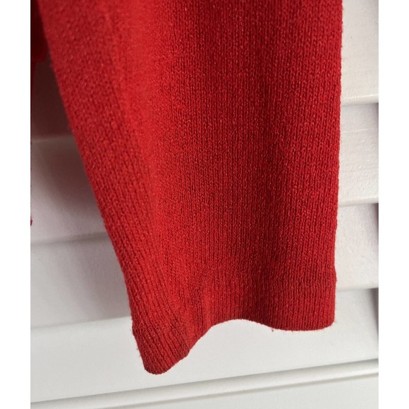 VTG Anthony Sicari Women's Sweater Long Sleeve Button Up Red/Black Sz 12 - Picture 7 of 10